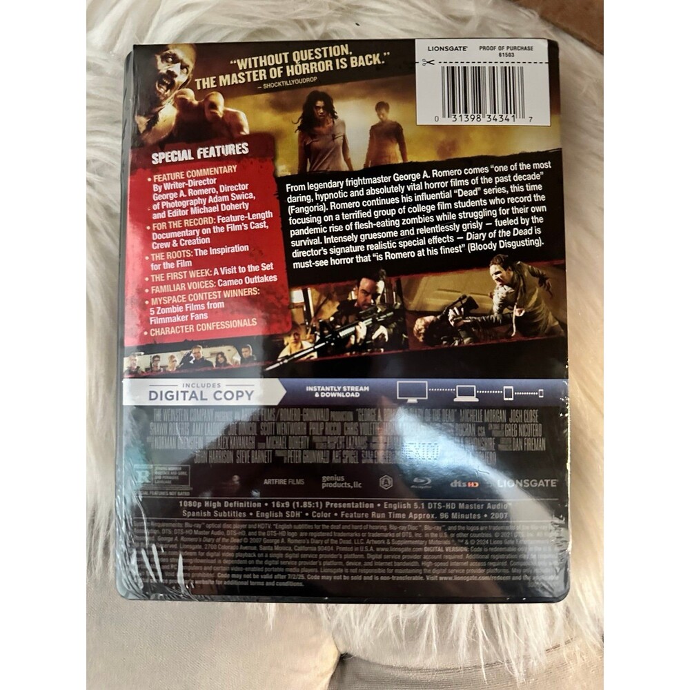 Diary Of The Dead SteelBook Bluray Movie - Picture 2 of 3